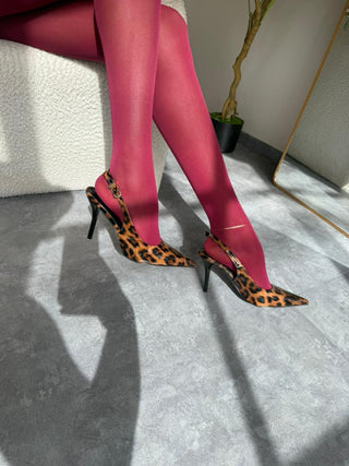 Nora Animal Design Sling Back Heels