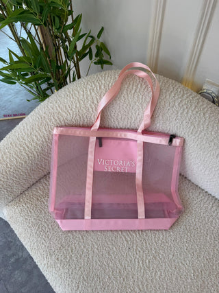 V Secret Pink Mesh Tote Bag