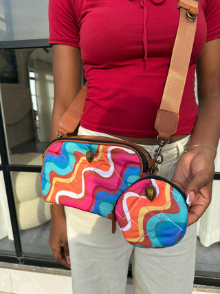 Aurora Multicoloured Camera Crossbody Bag