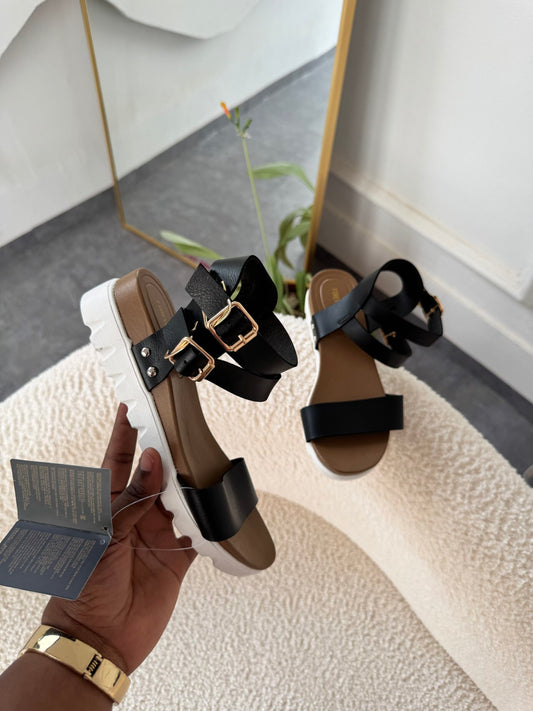 Isabella Black platform Sandals