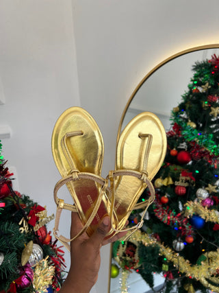 Marley Gold Thong Sandals