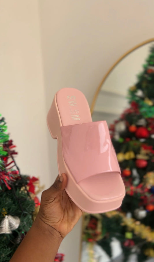 SW.SM Pink Platform Slides