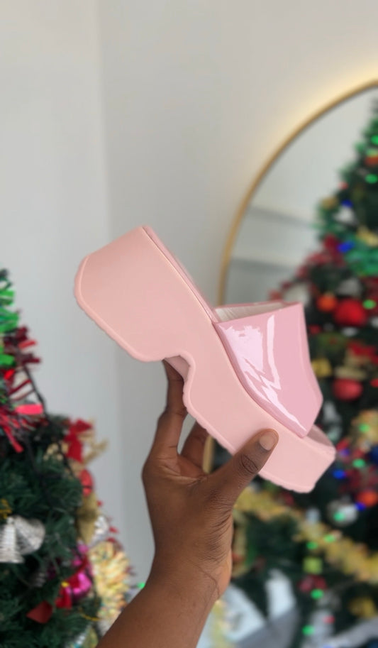 SW.SM Pink Platform Slides