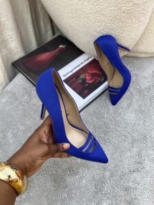 Darlene blue court shoes