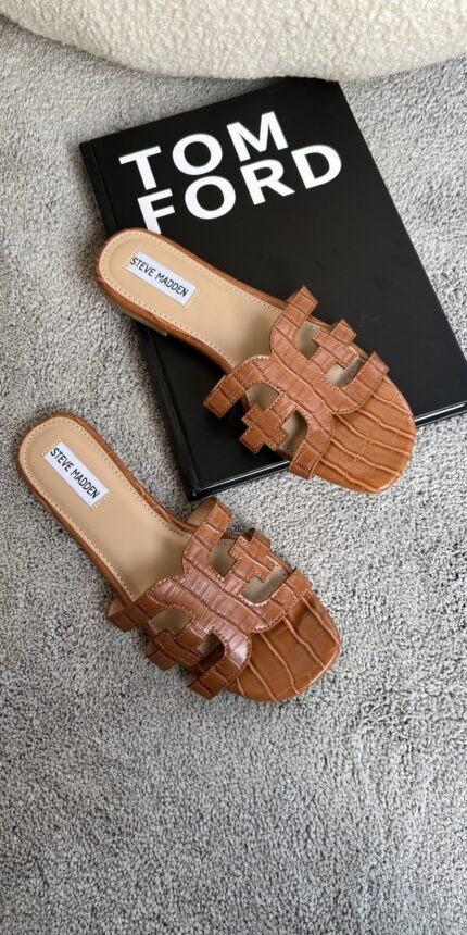 Eloise brown flat slip ons